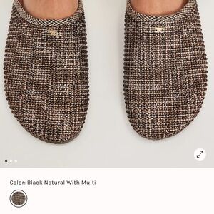 Sabina Textured Black and Brown Mules